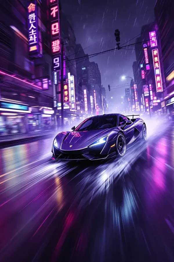 首尔夜跑 灯箱海报